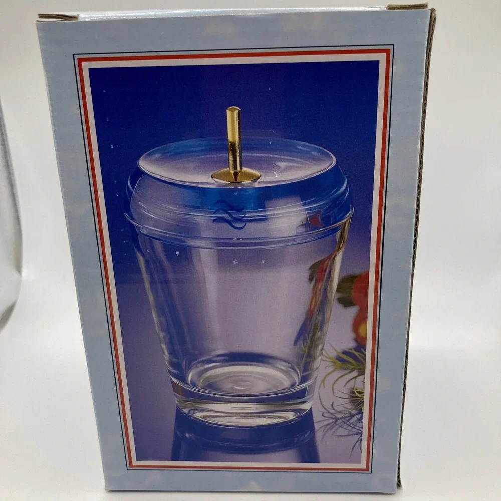 Cotton Ball Holder Cotton Ball Cotton Swab Holder Dispenser Clear Blue Container